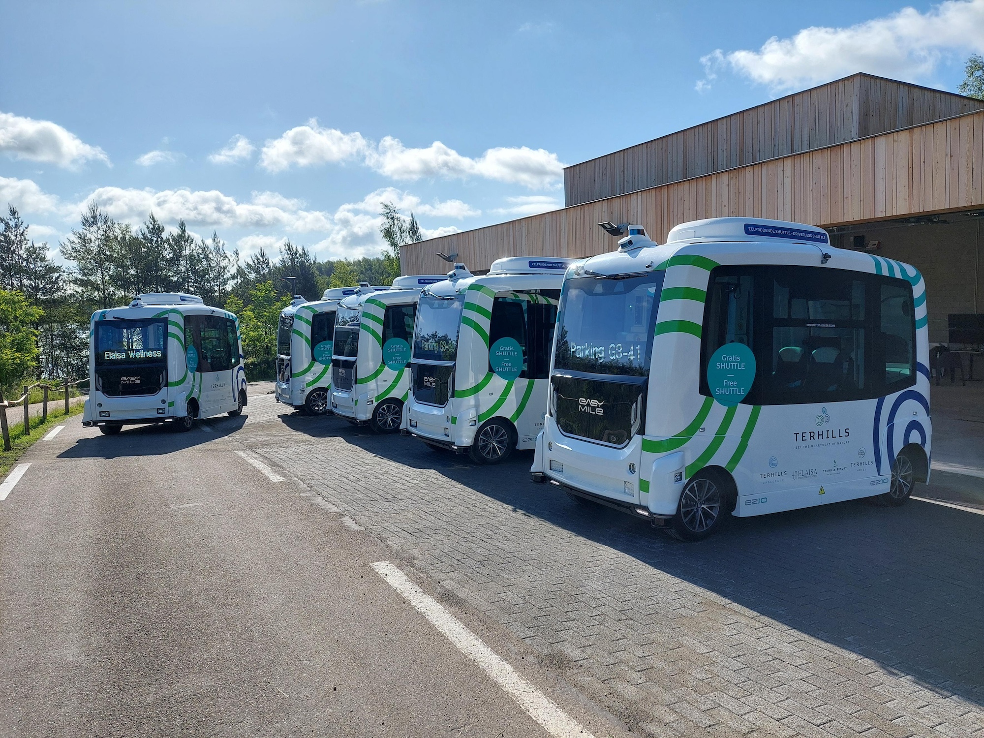 Terhills fleet of 5 driverless busses